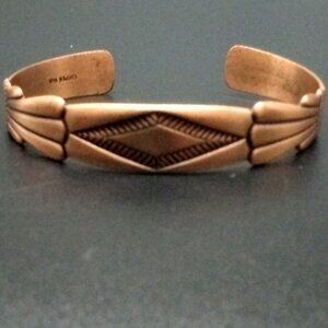 Vintage Southwestern - Native American-style Copper Bracelet - Wheeler Mfg. Co.